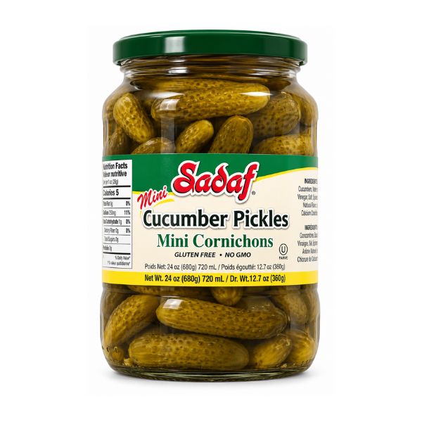 Sadaf Cucumber Pickled Mini, 720ml
