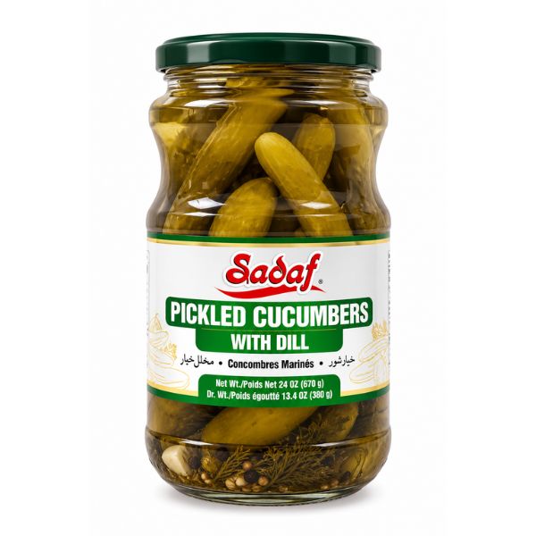Sadaf Pickled Cucumber With Dill, 670gr