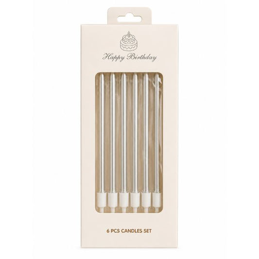 Silver Candle Set, 6pcs