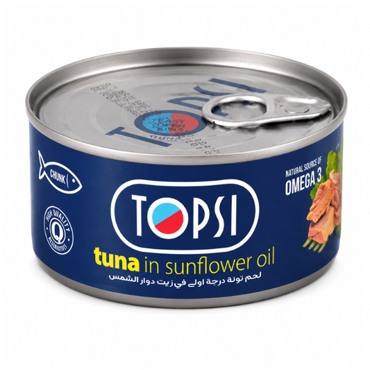 Topsi Canned Tuna Fillet in Vegetable Oil, 180 gr