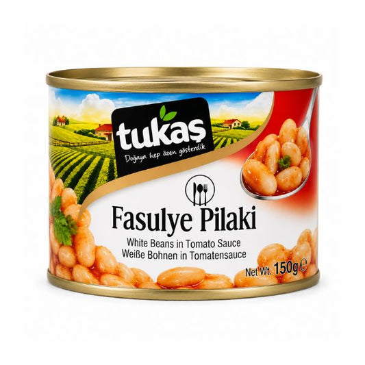 Tukas White Beans In Tomato Sauce, 150gr
