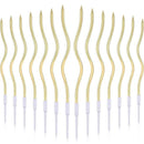 Twist Gold Cake Candles, 6pcs