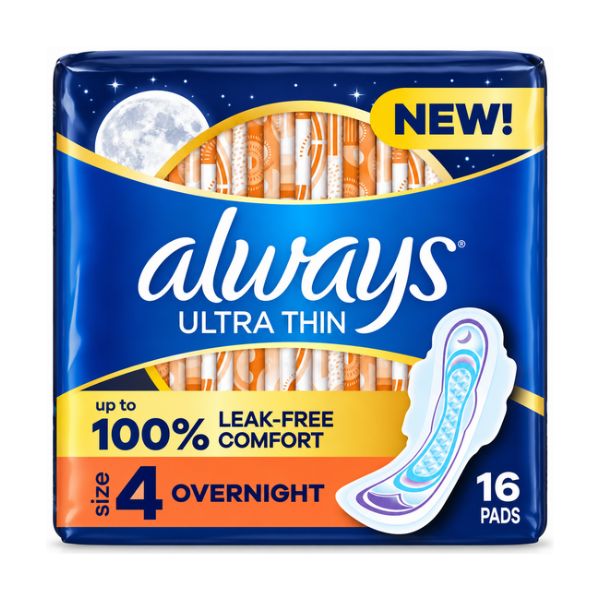 Always Ultra Thin Overnight size 4, 16ct