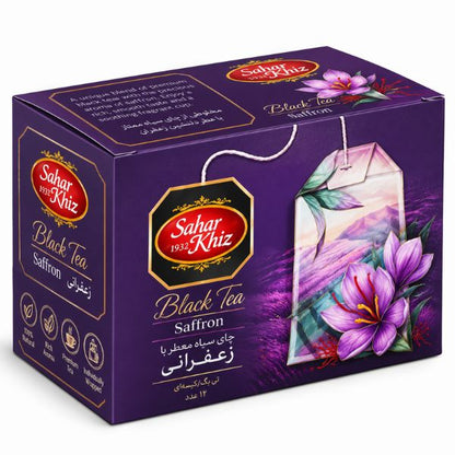 Saharkhiz Saffron Black Tea Bag 20 Ct