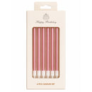 Rose Gold Candle Set, 6pcs