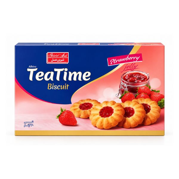 Shirin Asal Strawberry Tea Time Biscuits, 300gr