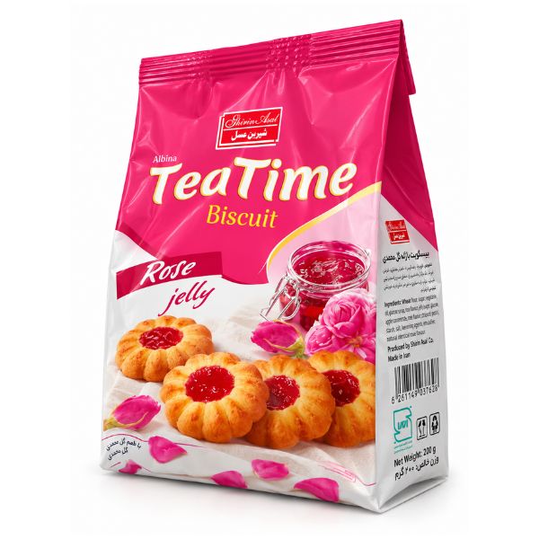 Shirin Asal TeaTime Rose Jam Biscuit, 200gr
