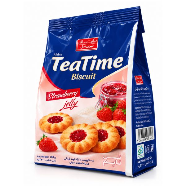 Shirin Asal TeaTime Strawberry Jam Biscuit, 200gr