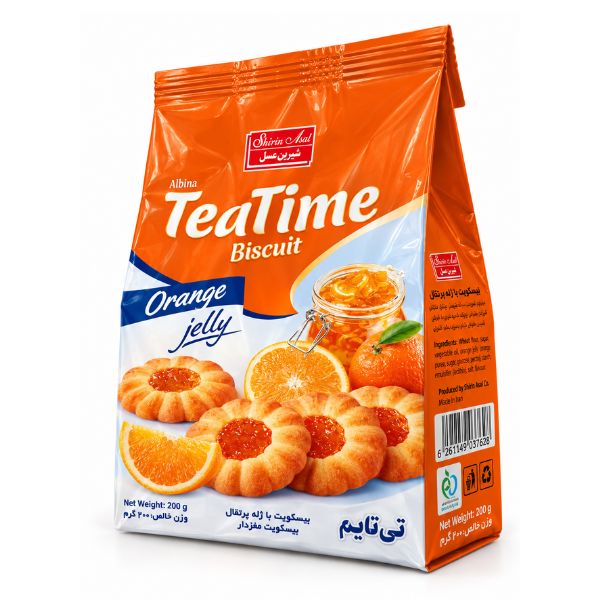 Shirin Asal TeaTime Jelly Orange Biscuit, 200gr