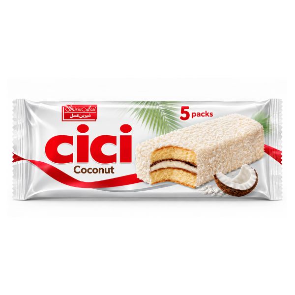 Shirin Asal Sisi White Chocolate Cake with Coconut, 5x35gr