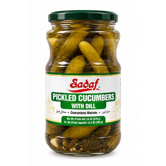 Sadaf Pickled Cucumber With Dill, 670gr