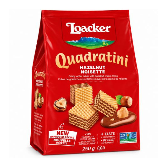Loacker Wafer Quadratini Hazelnut, 250gr