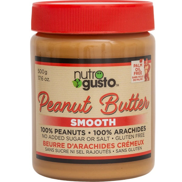 Nutrogusto Natural Peanut Butter Smooth, 500gr