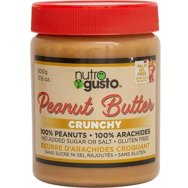 Nutrogusto Natural Peanut Butter Crunchy, 500gr