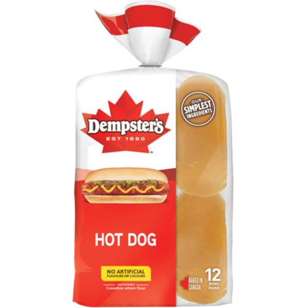 Dempster's Hot Dog Buns x12