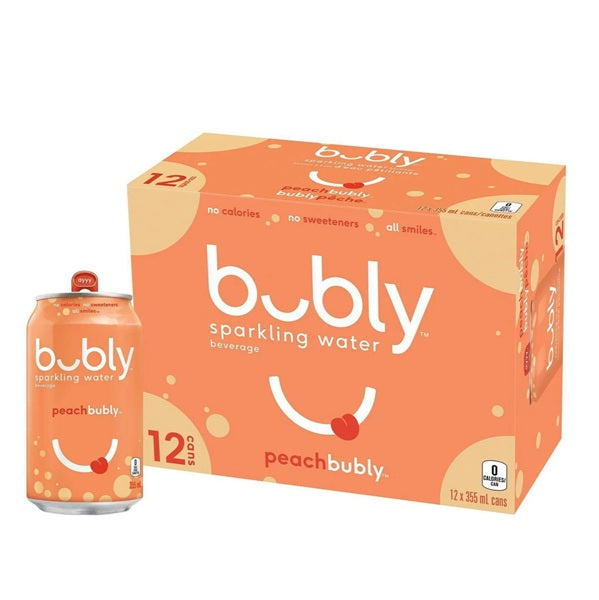 Bubly Sparkling Peach, 335ml (12cans)