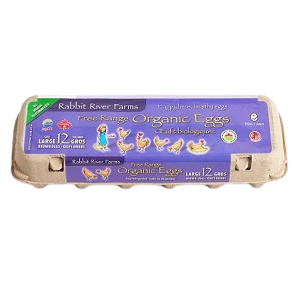 Rabbit River Eggs Free Range Large, 1doz