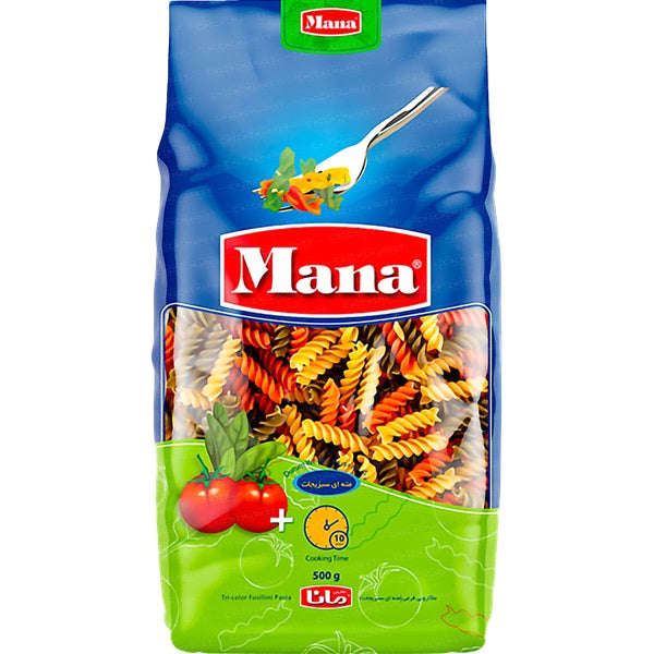 Mana Pasta Fusillini Tri-Color, 500gr