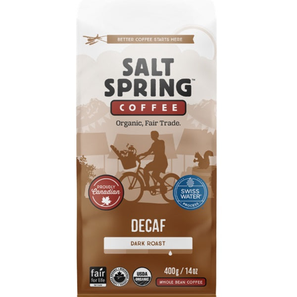 Salt Spring Whole Bean Decaf Coffee, 400gr
