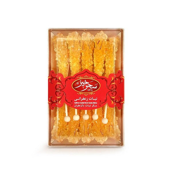 Saharkhiz Saffron Rock Candy Sticks, 10 Nabat