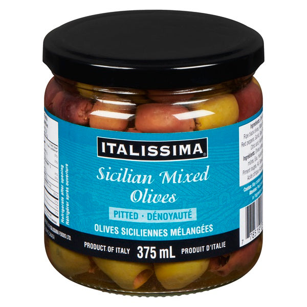 Italissima Sicilian Mix Olives Pitted, 375ml