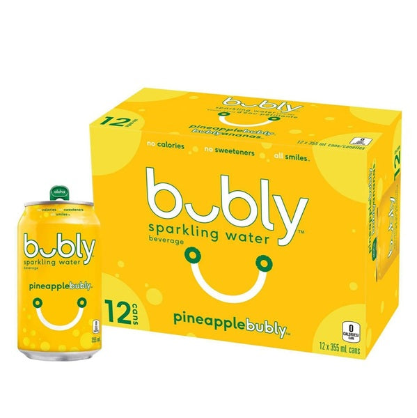 Bubly Sparkling Pineapple, 335ml (12cans)