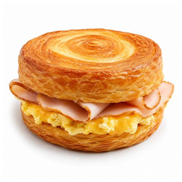 circle croissant turkey sandwich