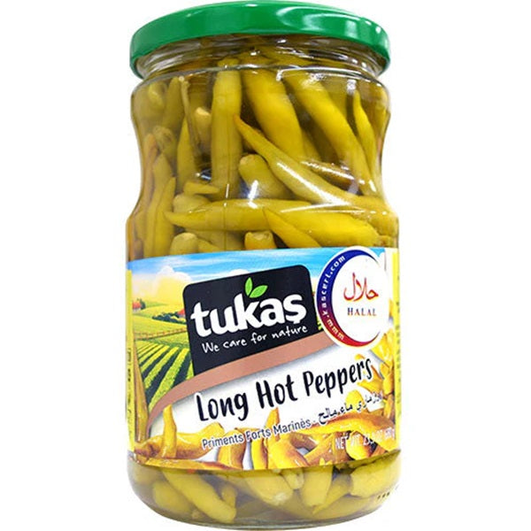 Tukas Long Hot Pepper Pickled, 680gr