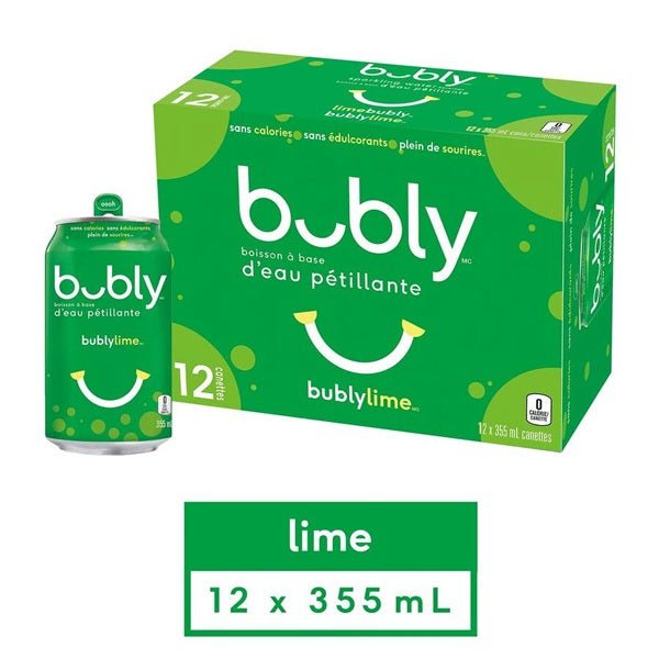 Bubly Sparkling Lime, 335ml (12cans)