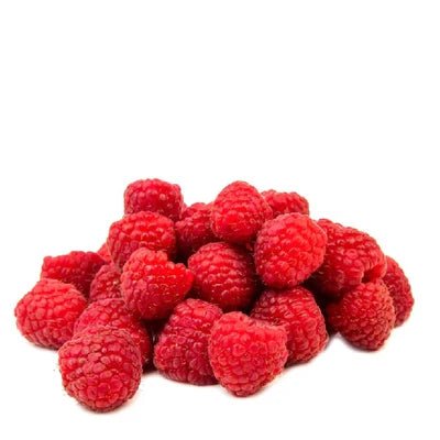 fresh red raspberries 
