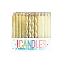 gold birthday candles