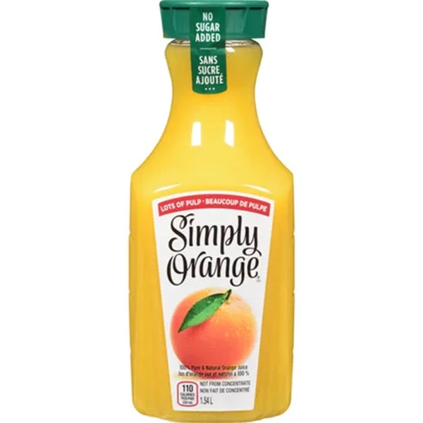 Simply Orange Juice With Pulpe, 1.54L