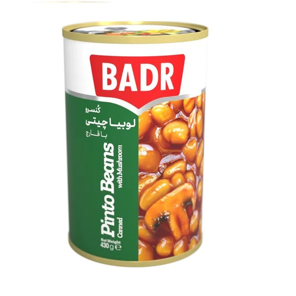 Badr Baked Pinto Beans with Mushroom in Sauce 430 gr