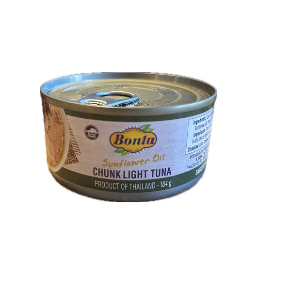 Bonta Light Tuna Chunk in Sunflower Oil, 184gr