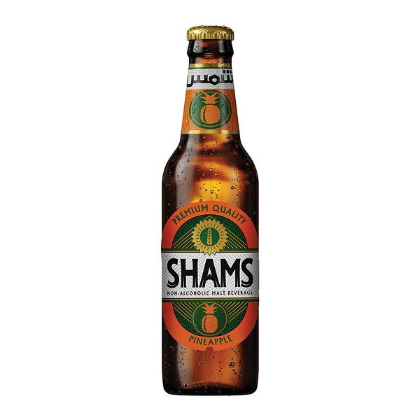 Shams Pineapple Non Alcoholic Malt Drink, 320ml