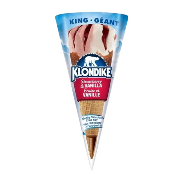 Klondike Strawberry and Vanilla Ice Cream Cone