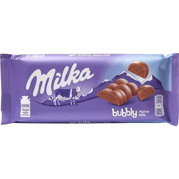 Milka Chocolate Bubbly Alpen Milk, 100gr