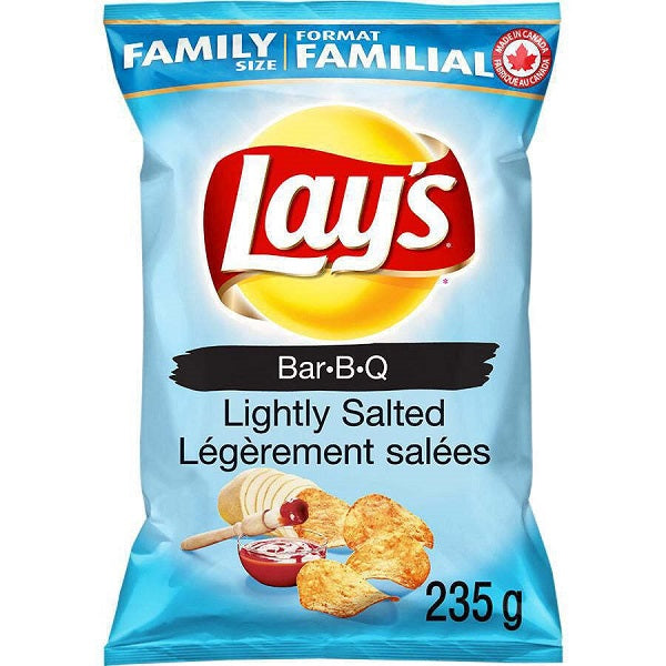 Lay's BBQ Lightly Salted Potato Chips, 235gr