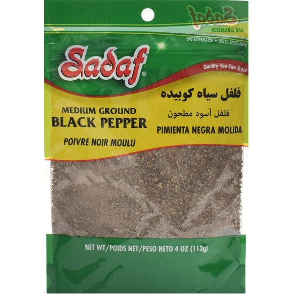 Sadaf Black Pepper Medium Ground, 142gr