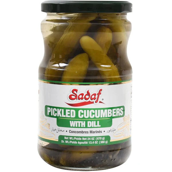 Sadaf Pickled Cucumber With Dill, 670gr