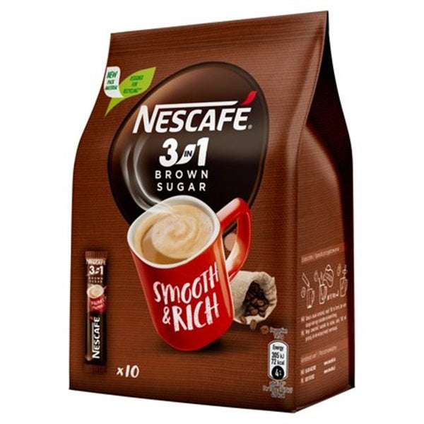 Nescafe 3 in1 Brown Suger Bag, 10x16.5gr