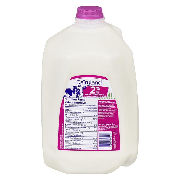 Dairyland 2% Partly Skimmed Milk, 4L