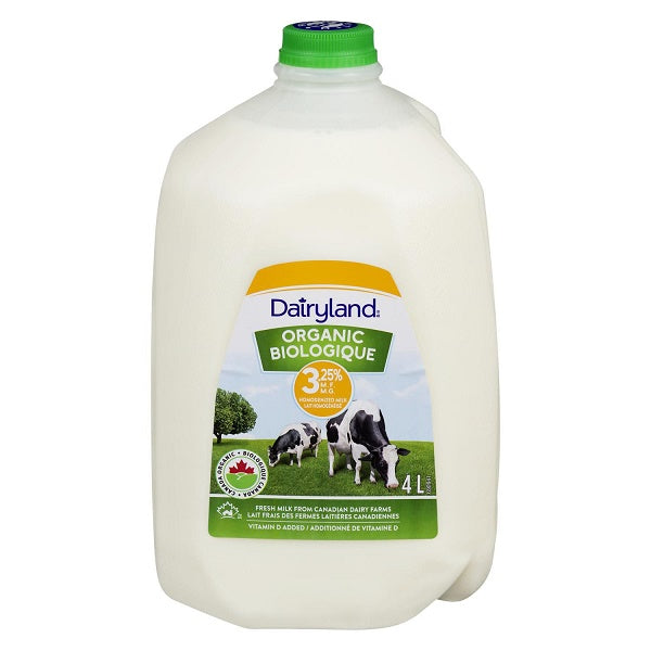 Dairyland 3.25% Organic Homogenized Milk, 4L