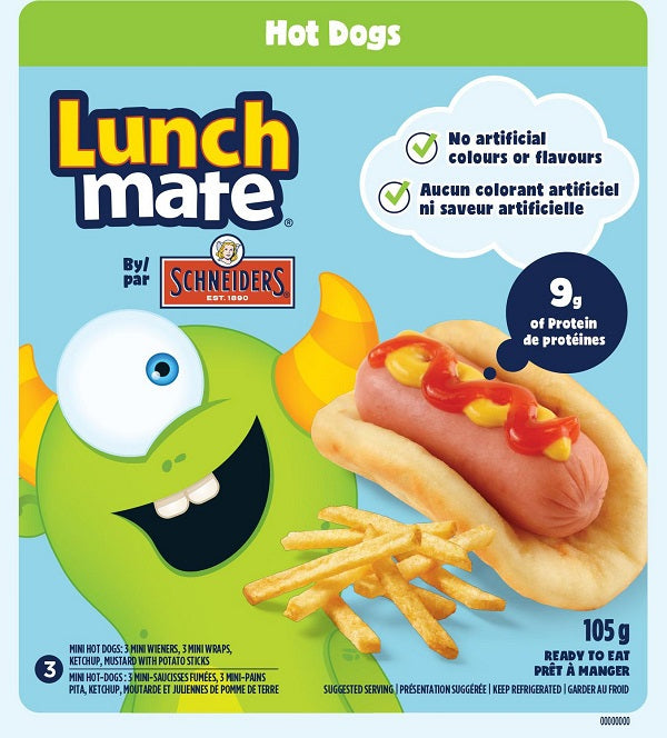 Schneiders Lunch Mate Hot Dogs Lunch Kit 90 Gr
