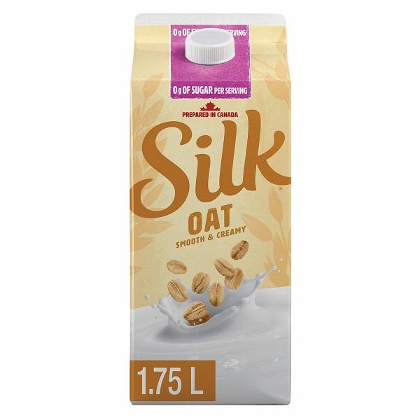 Silk Oat Beverage, Unsweetened, Plant Based, Dairy Free, Gluten Free, 1.75 L