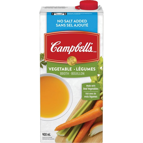 Campbell's No Salt Added Vegetable Broth 900 mL