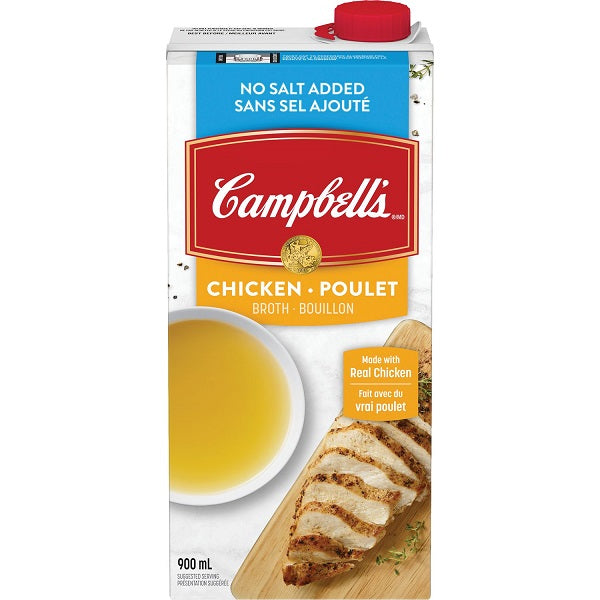 Campbell's No Salt Added Chicken Broth 900 mL