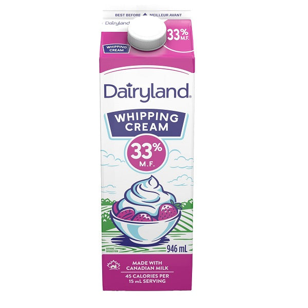 Dairyland Whipping Cream (33%), 946 mL