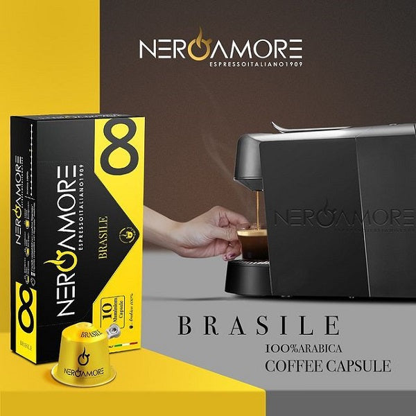 Nero Amore Brasil Coffee Capsule, No 8, 10 Ct.