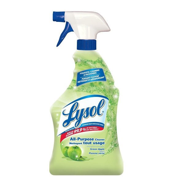 Lysol All Purpose Cleaner, Trigger, Green Apple, Powerful Cleaning & Freshening 650 mL